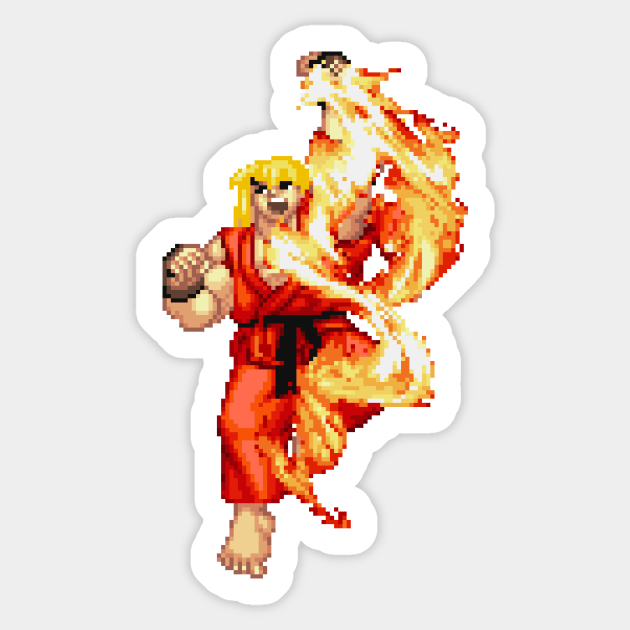 Ken Shoryuken Sticker by Pexel Pirfect